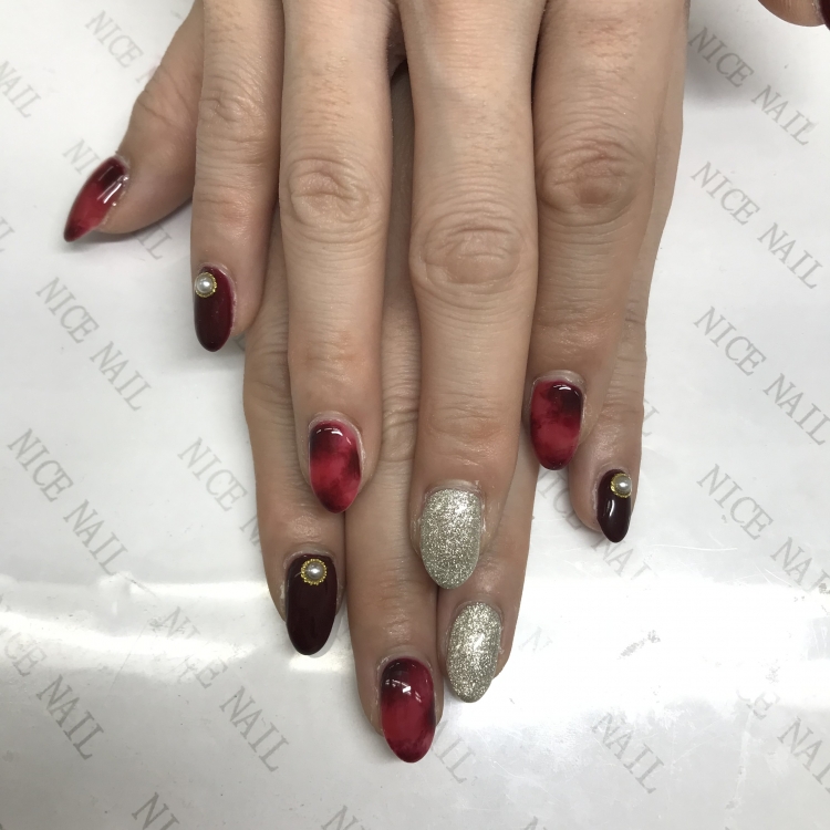 ナイスネイルのスタッフブログ 赤べっ甲ネイル 22 10 11 ナイスネイル金山店 ナイスネイル名古屋金山店 愛知県 東海エリア