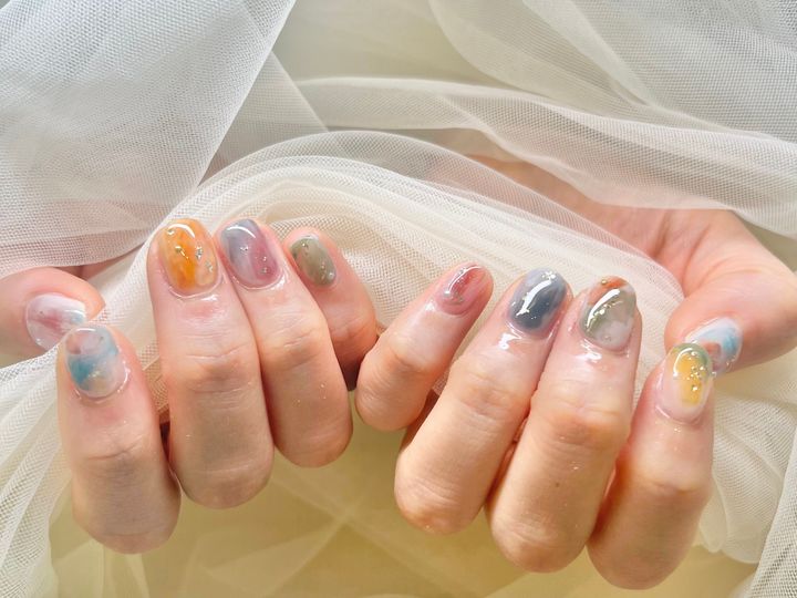 3つのフラワーネイルパターンの特徴比較のイメージ