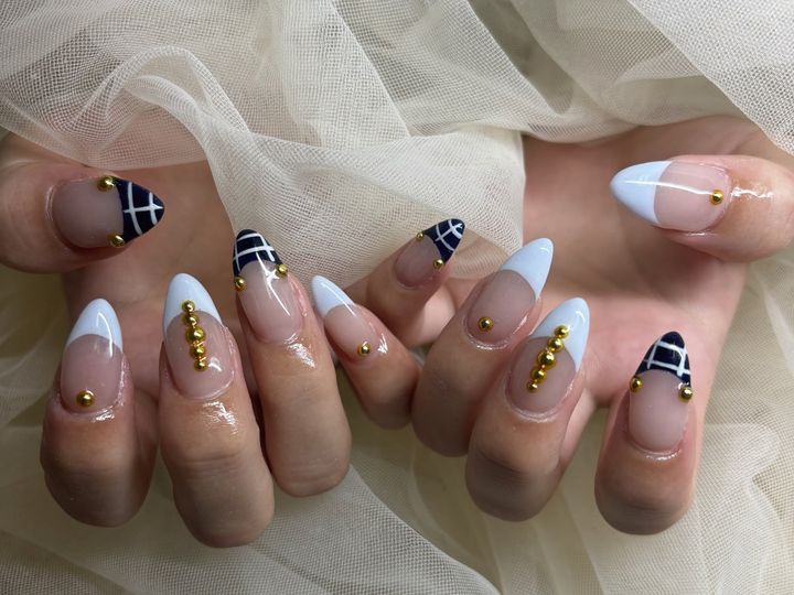 ゴールドラインや金箔パーツで仕上げる「涼しげべっ甲」アレンジのイメージ