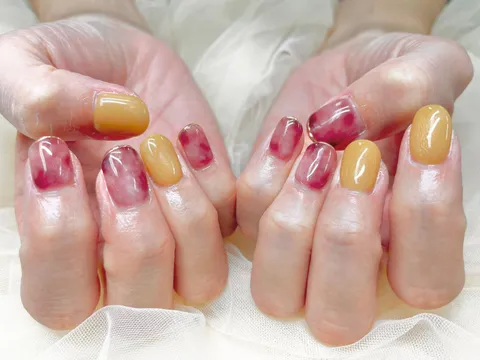 ピンク×イエローのグラデーション｜グラデーション、ピンク、イエロー、可愛い