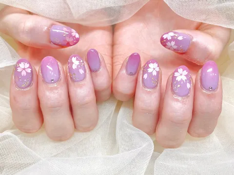 ラベンダーのフラワーデザイン｜フラワー、ニュアンス、パープル、ベージュ、可愛い、ブライダル