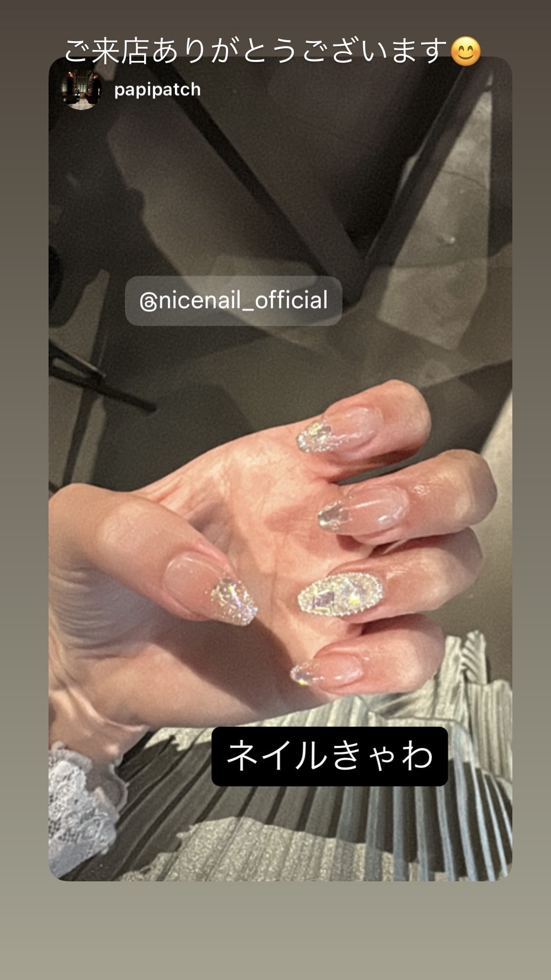 NICENAILのお客様施術 埋め尽くしデザイン