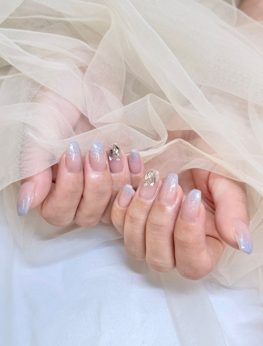 NICENAILのお客様施術 ベージュピンクのグラデーション