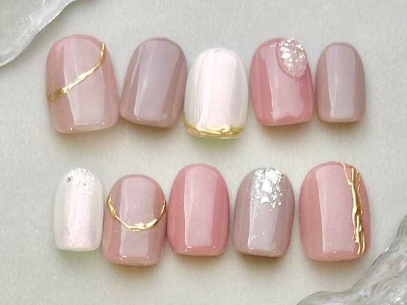 ミラー×シェルネイル