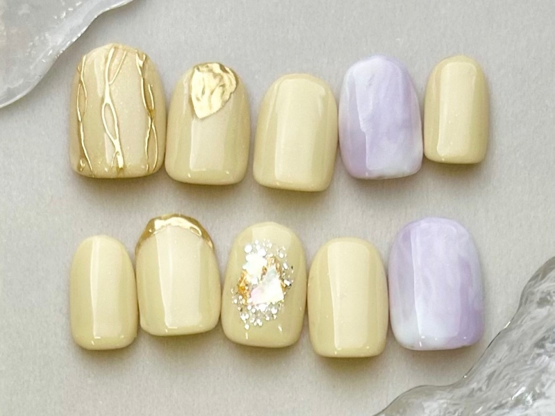 ミラー×ニュアンスネイル