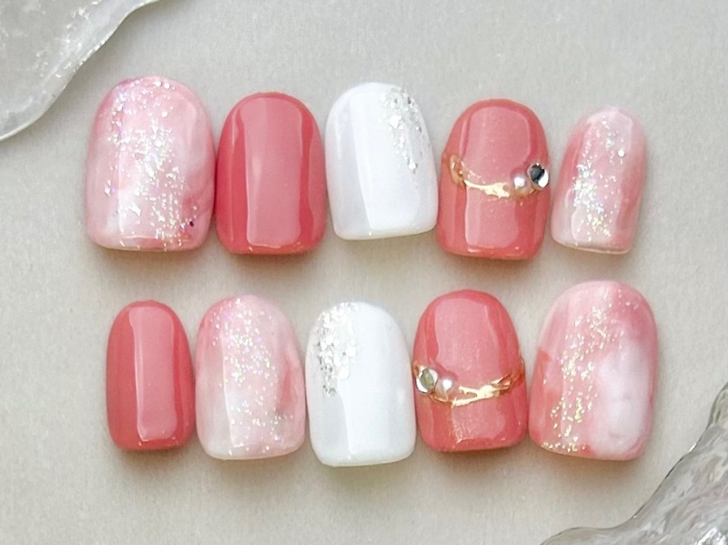 ミラー×ニュアンスネイル