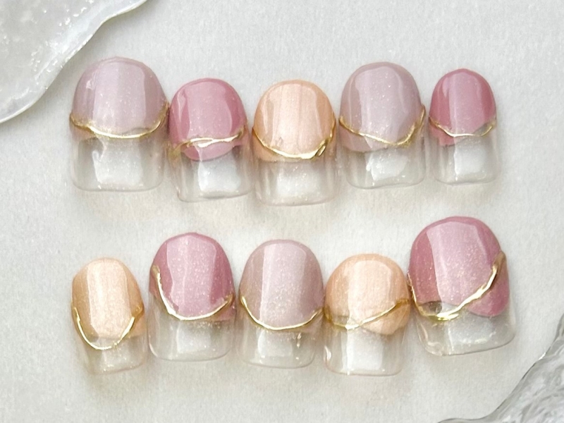 塗かけ×ミラーネイル